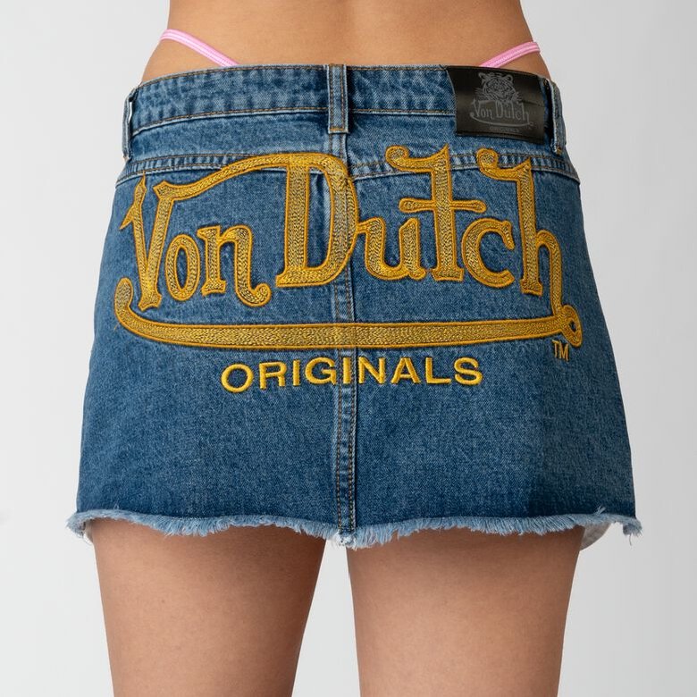 Billig Von Dutch Originals -Pam Skirt, denim F0817888-01678